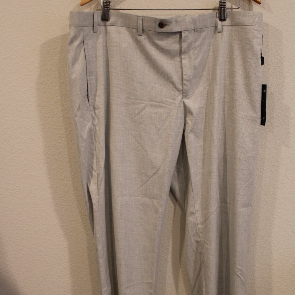NEW Lauren Ralph Lauren light gray plaid ultra flex pants size 40X 30
